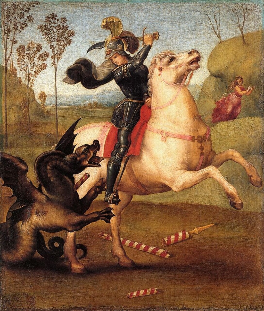 St George And The Dragon Poster Print by Raphael Raphael - Item # VARPDX373994